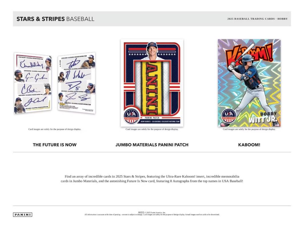 2025 Panini USA Stars & Stripes Baseball Hobby Box - VGMX