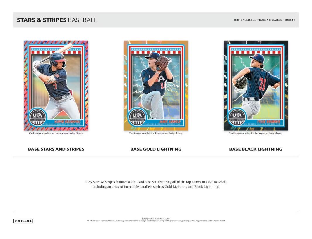 2025 Panini USA Stars & Stripes Baseball Hobby Box - VGMX
