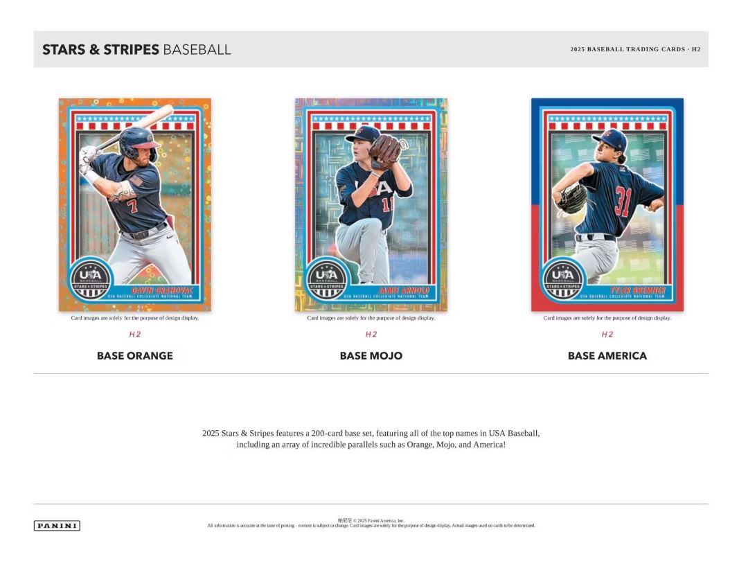 2025 Panini USA Stars & Stripes H2 Baseball Hobby Box - VGMX