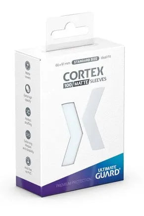 Cortex Sleeves Standard Size - Matte Clear (100ct.) - Ultimate Guard Card Sleeves - VGMX