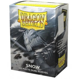 Dragon Shield Sleeves: Standard Matte Dual - Snow 100CT - VGMX