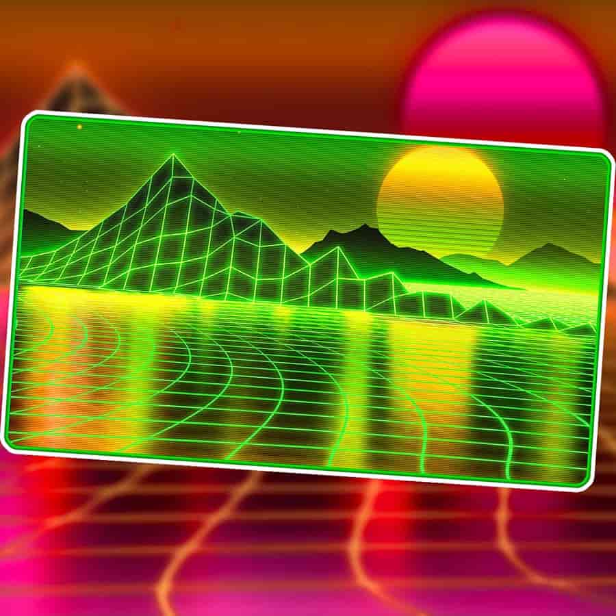 INFINITE BLACK: PREMIUM RETROWAVE PLAYMAT: ARTIFACT - VGMX