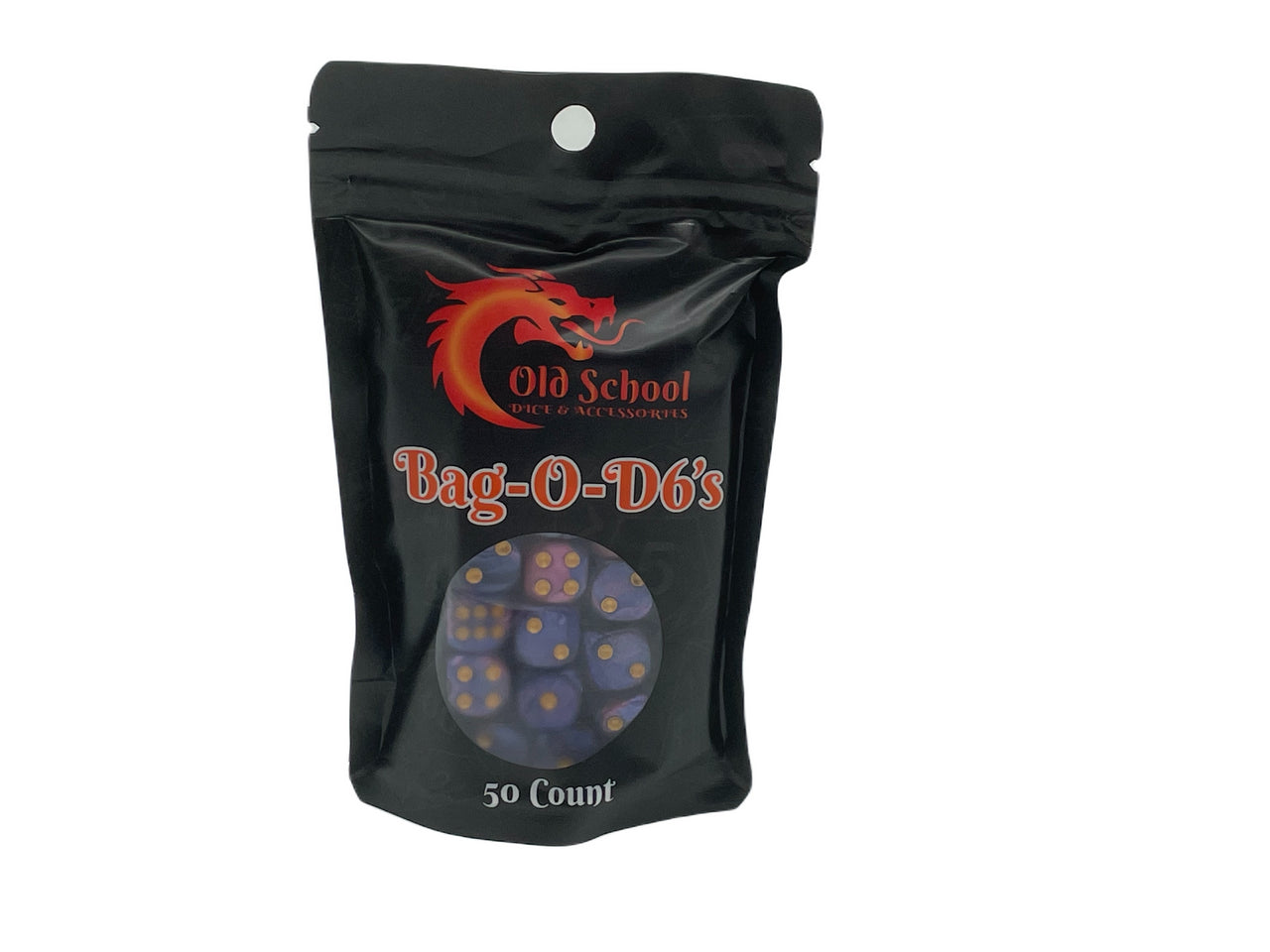 Old School Dice: Bag O' D6's 12mm 50ct - Vorpal - Lavender & Blue - VGMX
