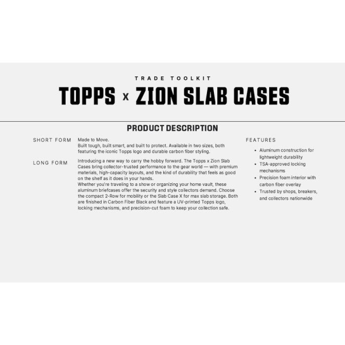 Topps x Zion 2R 2-Row Slab Case