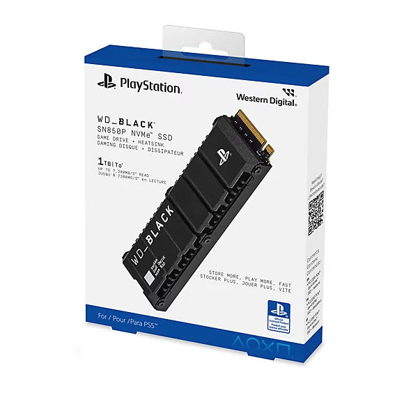 WD_BLACK 1TB SN850P NVMe M.2 SSD Storage Expansion - Playstation 5 - VGMX