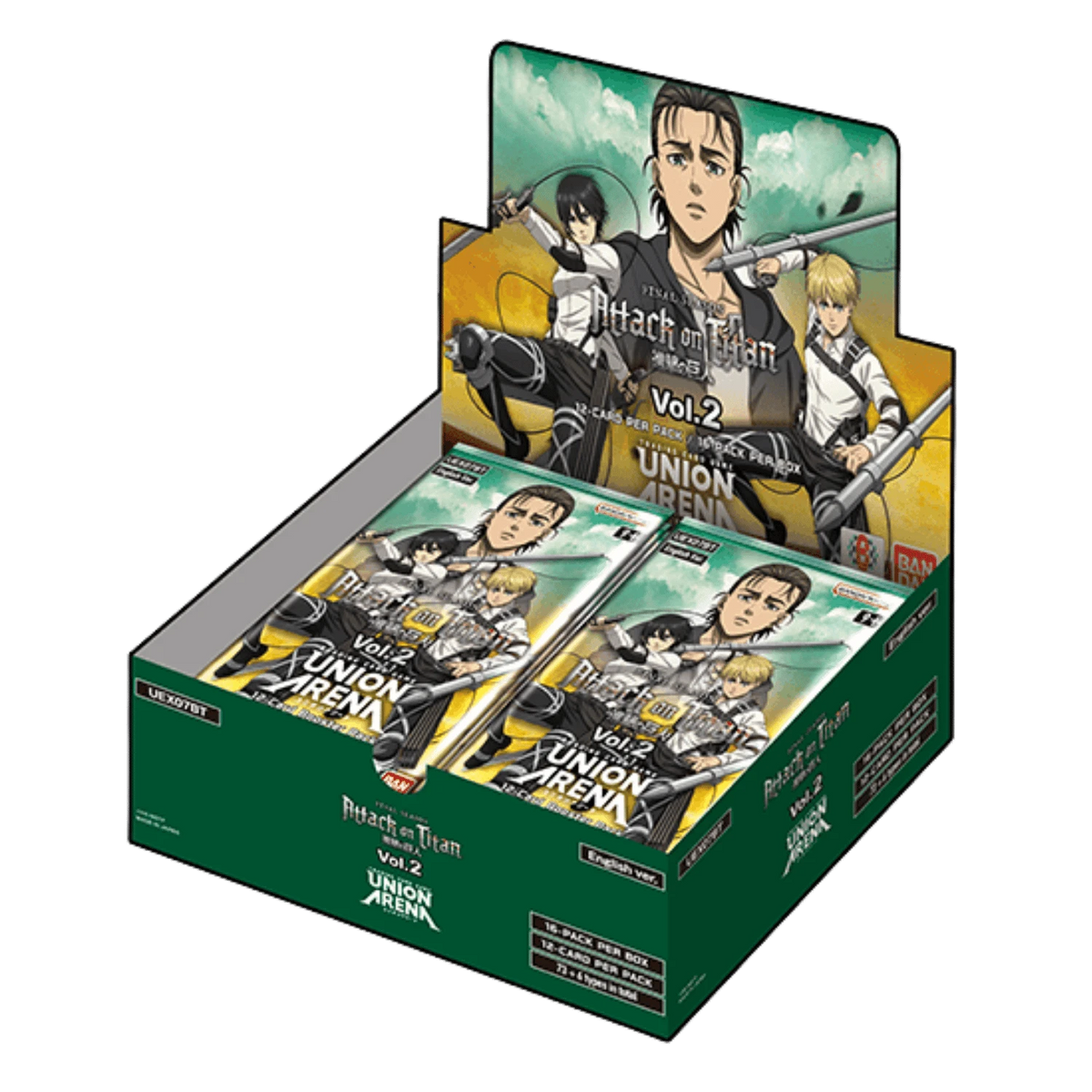 Union Arena| Attack on Titan Vol. 2- Booster Box (EX07BT) - VGMX