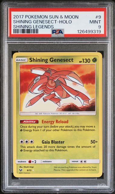 Pokémon: Shining Genesect - 9/73 - Shining Legends - PSA 9