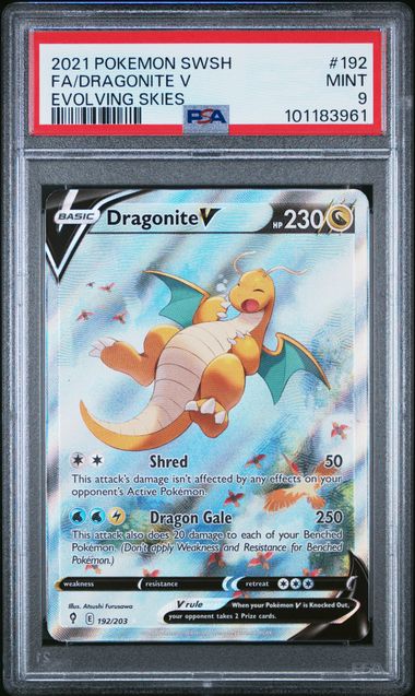 PSA 9 Dragonite V (Alternate Art) - Evolving Skies