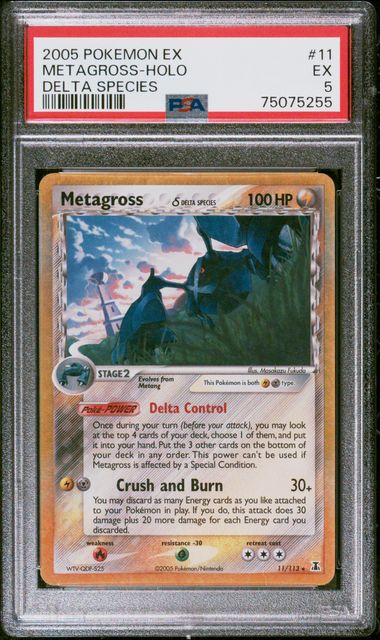 Pokemon: Metagross (Delta Species) - 11/113 - EX DELTA SPECIES - PSA 5
