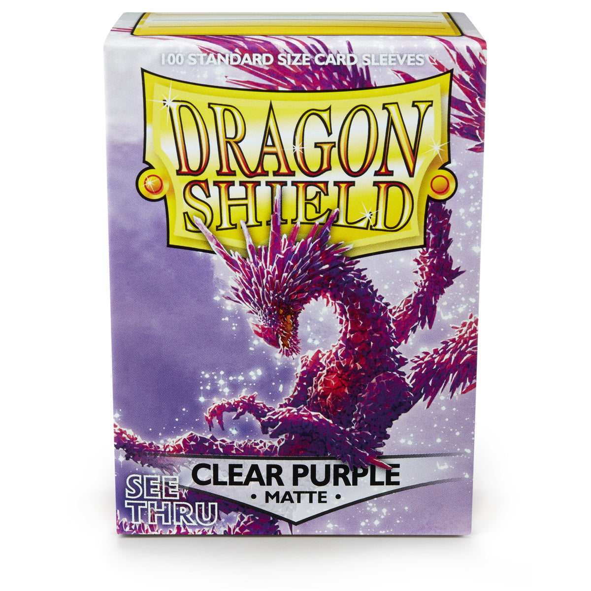 Dragon Shield: Matte Clear Purple (100) Protective Sleeves