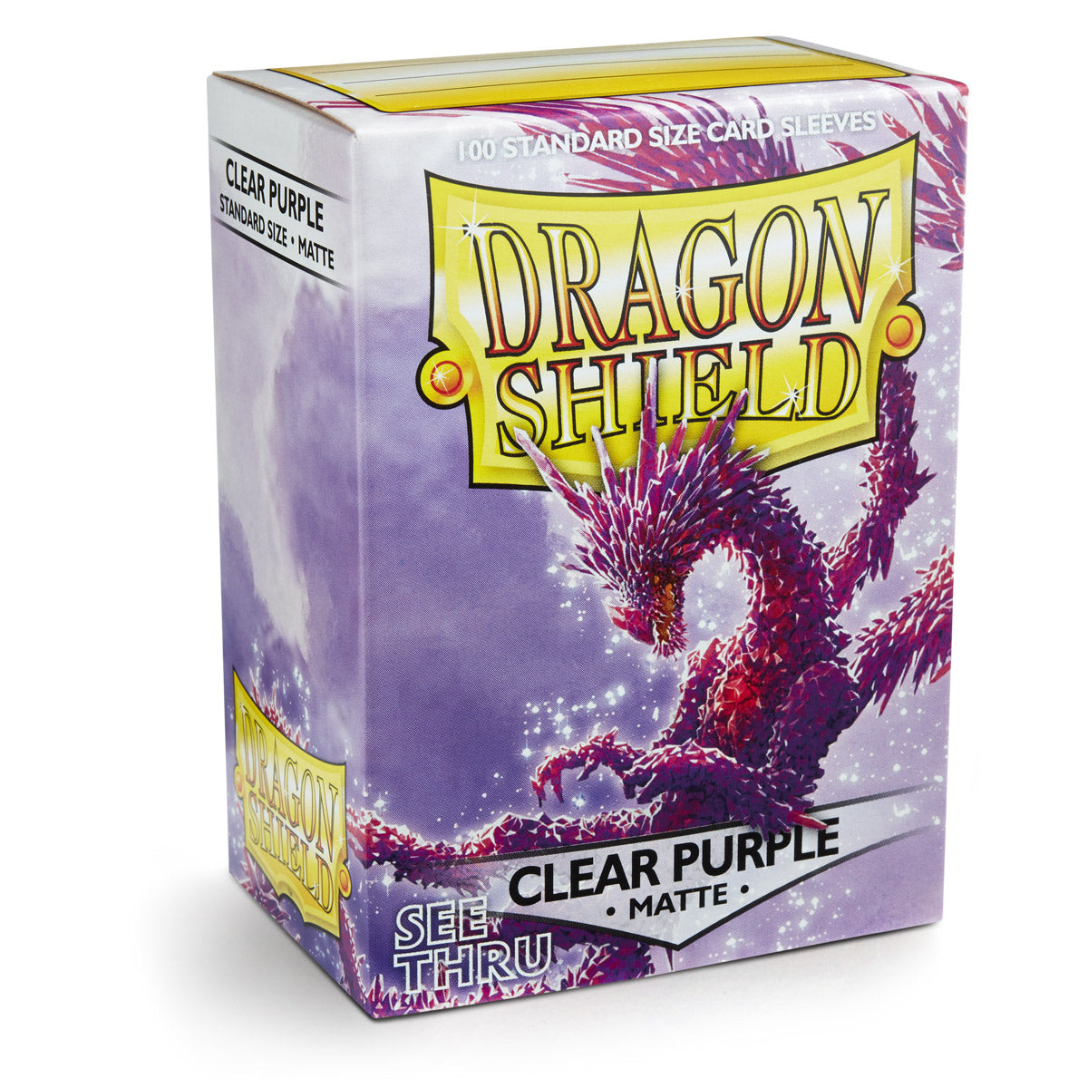 Dragon Shield: Matte Clear Purple (100) Protective Sleeves