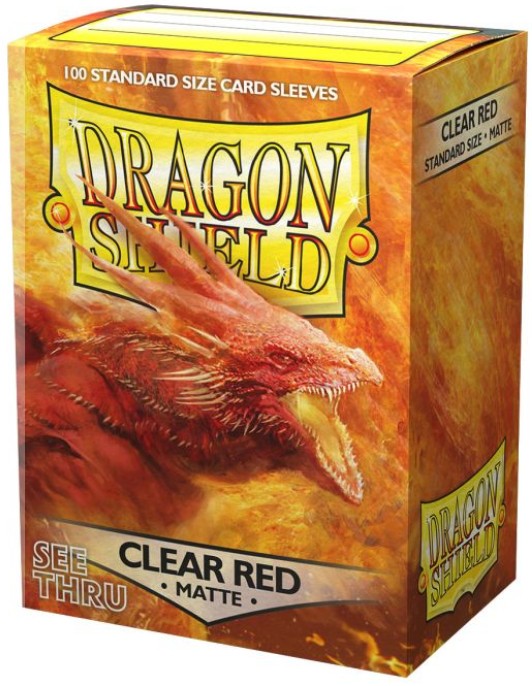 Dragon Shield: Matte Clear Red (100) Protective Sleeves