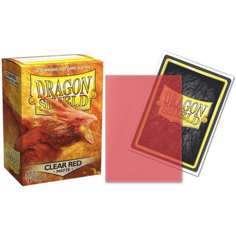 Dragon Shield: Matte Clear Red (100) Protective Sleeves