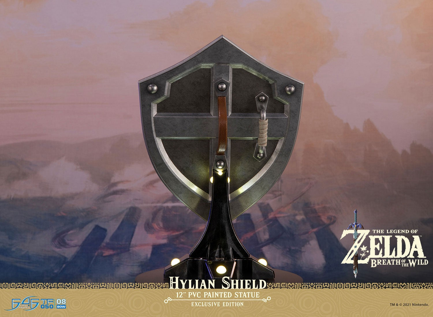 Legend of Zelda Breath of the Wild Shield - Black & Gold