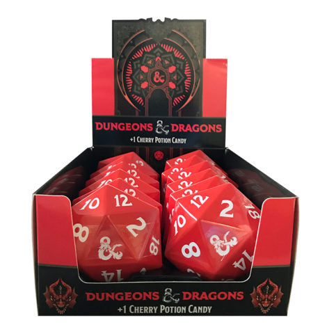 Dungeons and Dragons D20 +1 Cherry Potion Candy