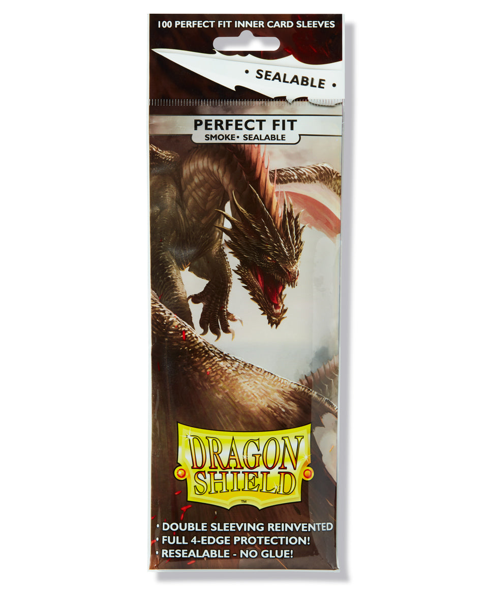 Dragon Shield: Smoke Sealable Toploader (100) Perfect Fit Sleeves