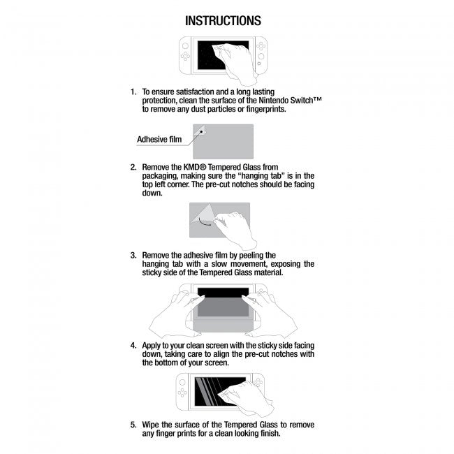 Nintendo Switch Tempered Glass Screen Protector KMD - VGMX