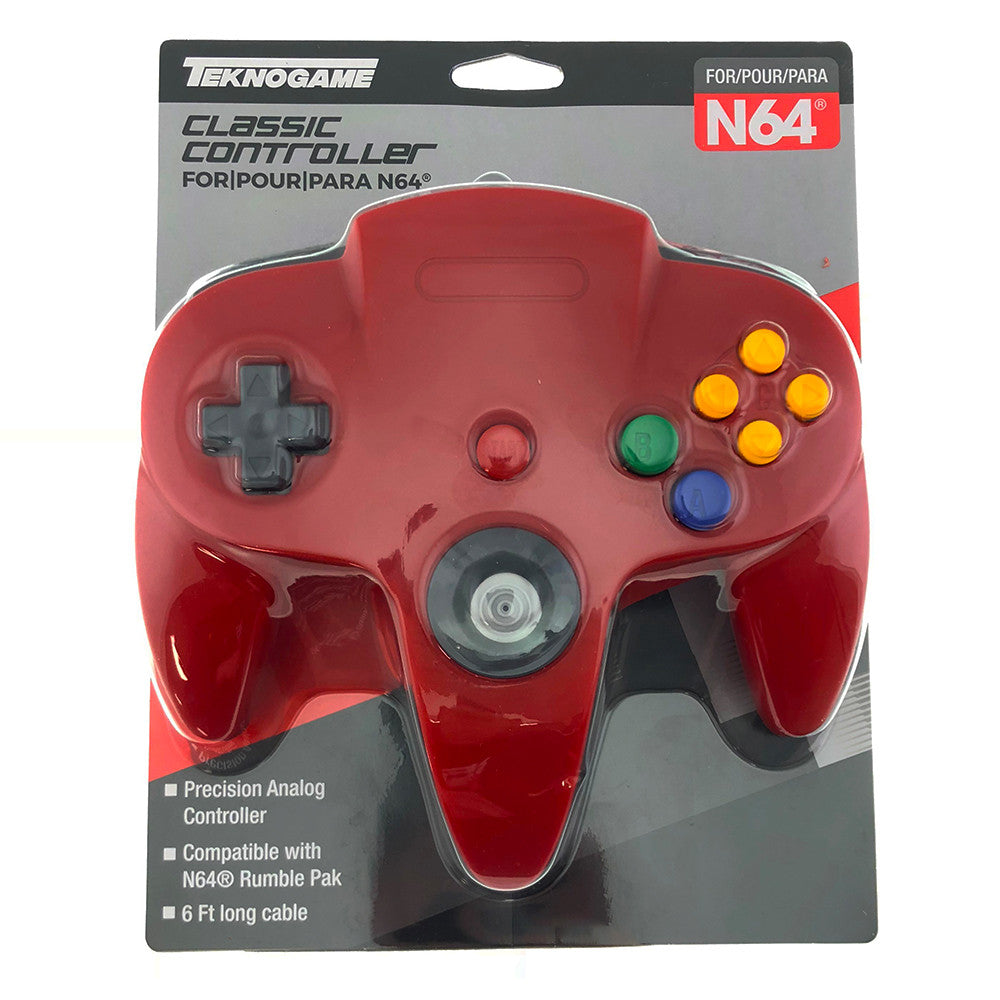 N64 Wired Controller - TeknoGame Classic - VGMX